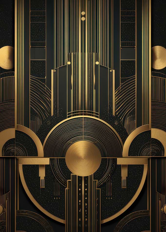Art Deco Gold and Black Pattern