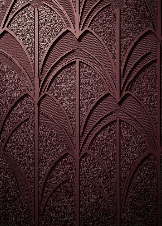 Art Deco Maroon Pattern