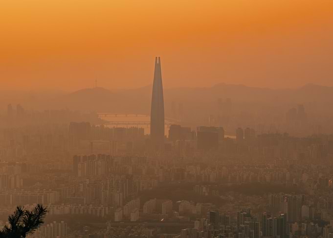 Seoul Skyline at Sunset