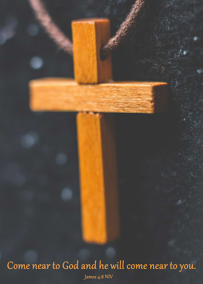 Wooden Cross with Scripture Verse