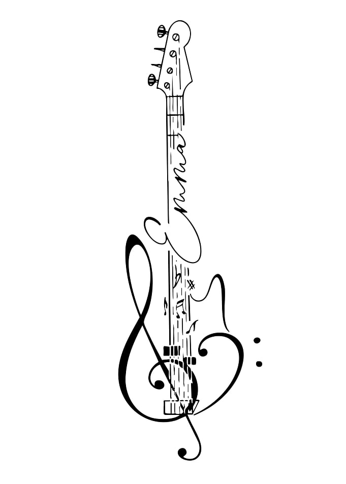 Guitar Treble Clef Musical Art
