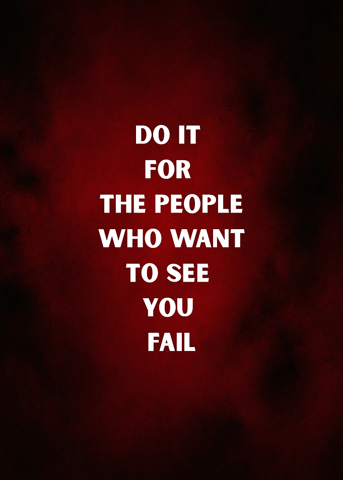 Motivational Quote on Dark Red Background