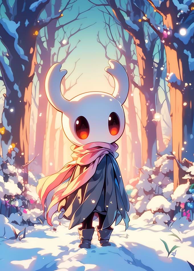 Hollow Knight in Winter Wonderland