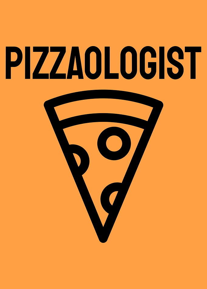 Pizzaologist Graphic on Orange Background