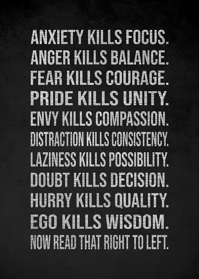 Motivational Text Art on Dark Background v16