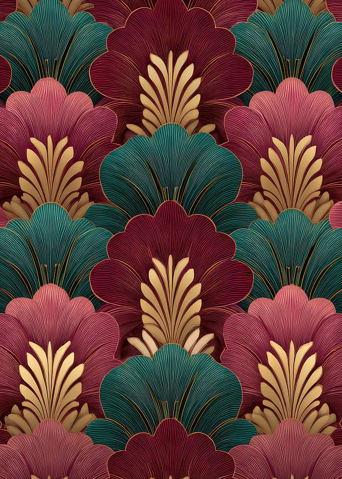 Floral Art Deco Pattern