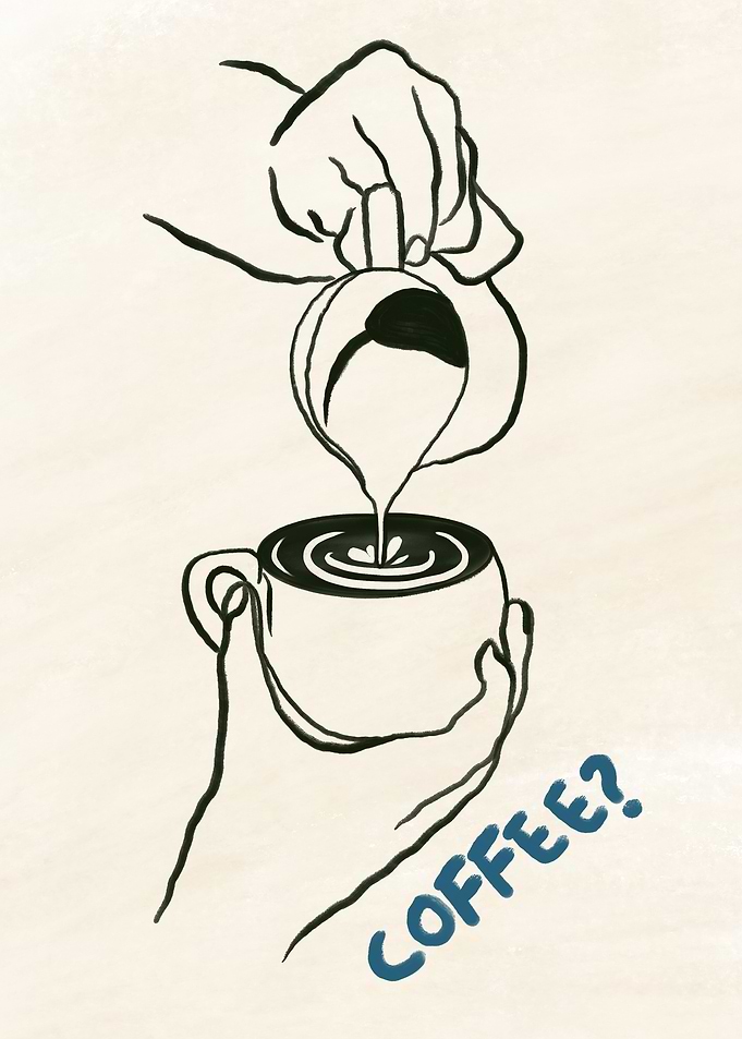 Coffee Pouring Illustration