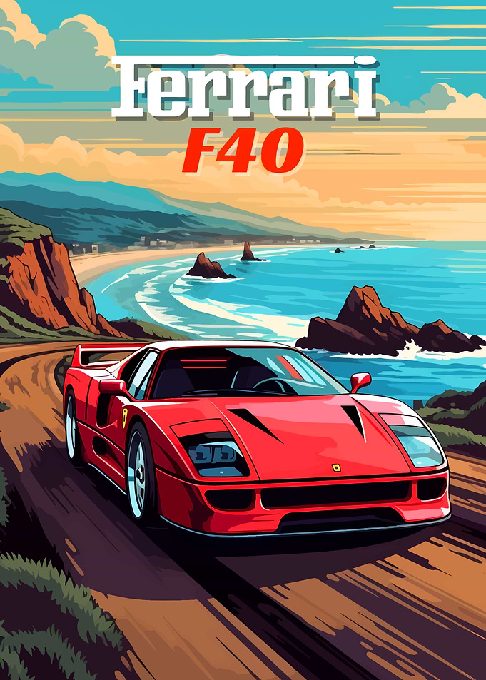 Ferrari F40 Coastal Drive