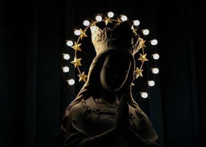 Mary Statue with Star Halo