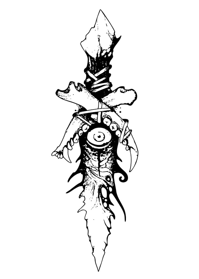 Ornate Dagger with Eye Design