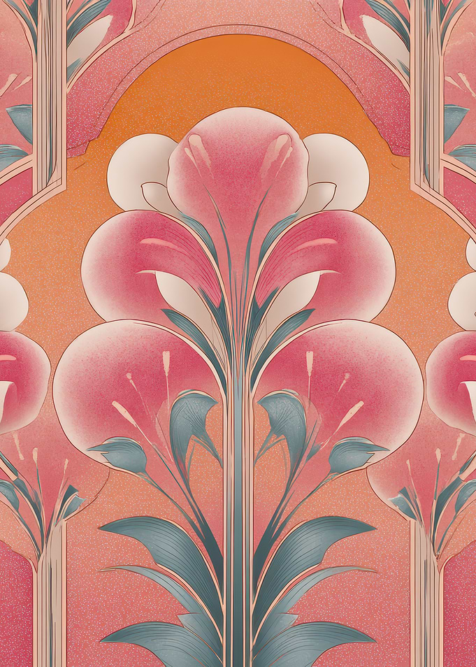 Floral Art Deco Pattern