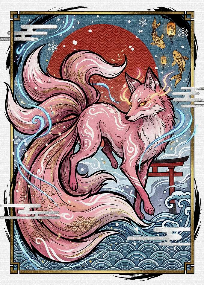 Nine-tailed Fox Illustration