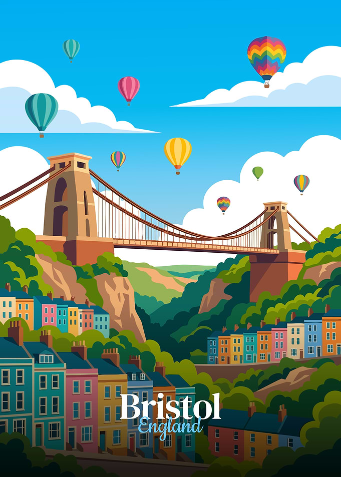 Bristol England Travel Poster