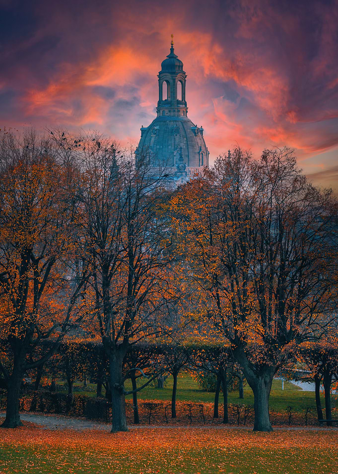 Dresden Frauenkirche Autumn