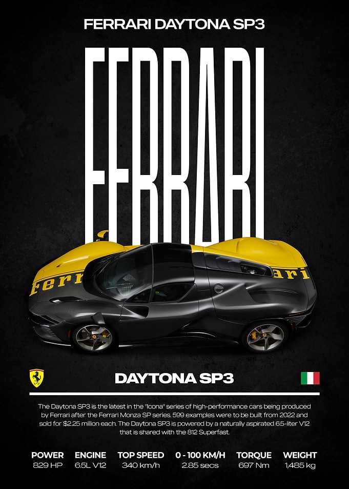 Ferrari Daytona SP3 Poster