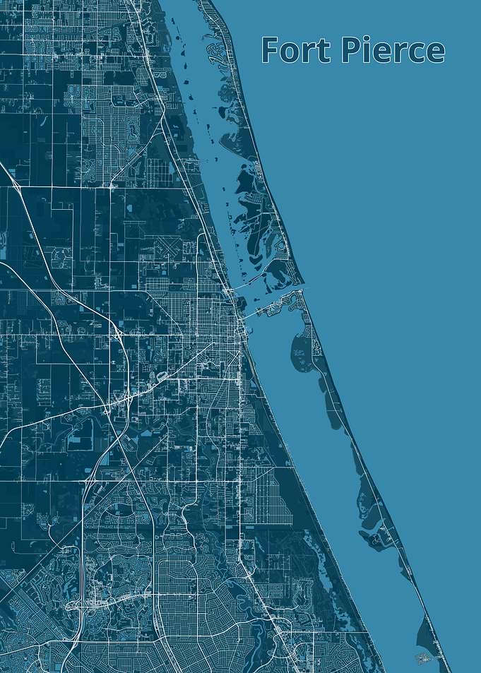 Fort Pierce Florida City Map