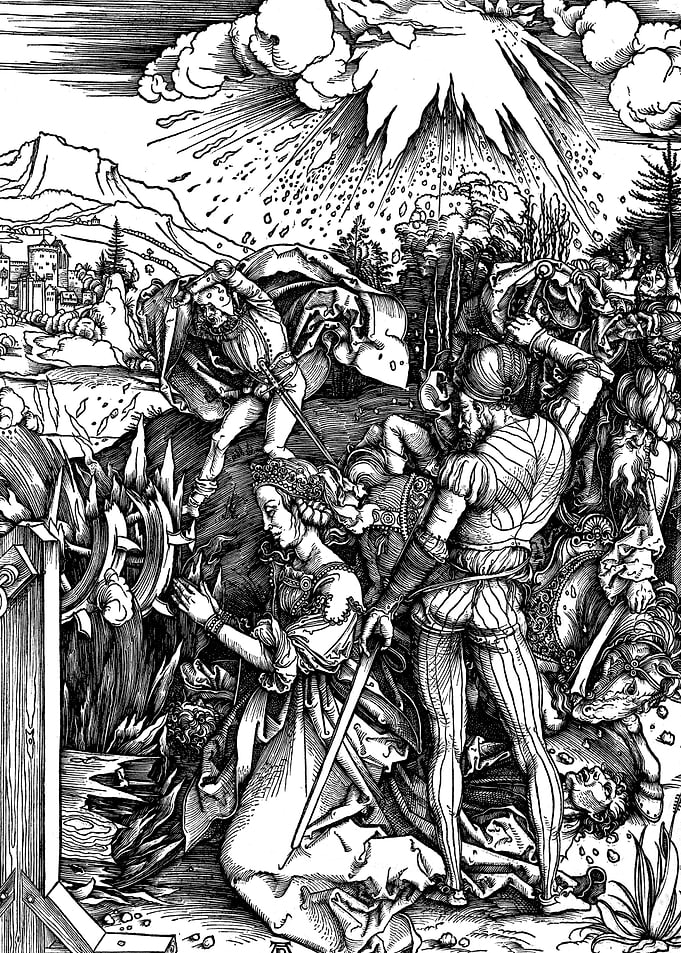 Martyrdom of Saint Catherine Albrecht Durer Engraving