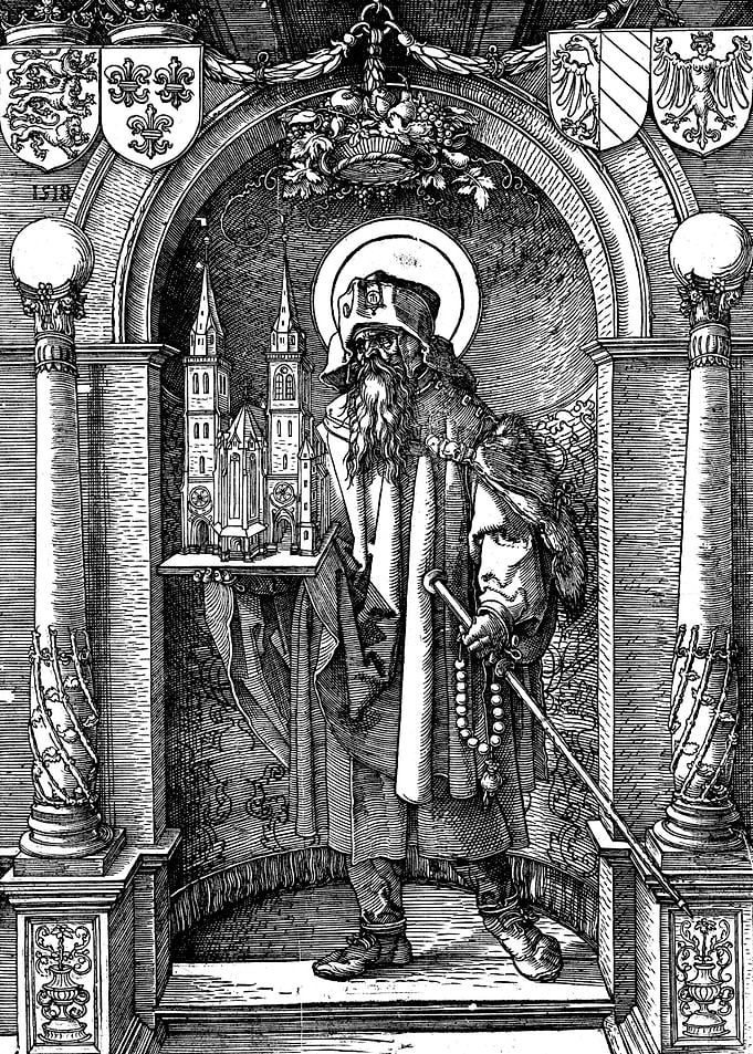 Saint Sebaldus in the Niche Albrecht Durer Engraving