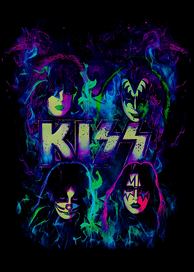 KISS Band Neon Art