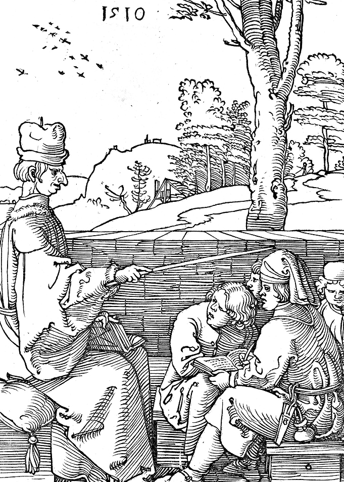 Schoolmaster Albrecht Durer Engraving