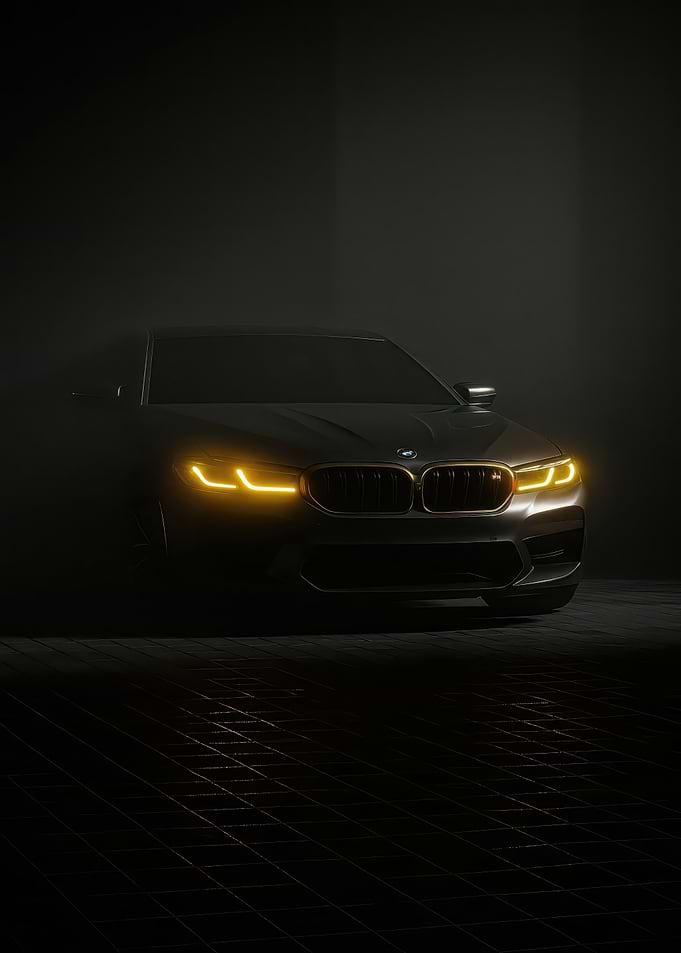 Sleek BMW M5 in Dark Setting