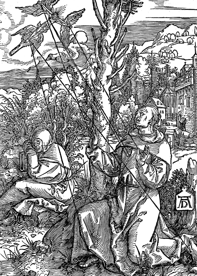 Saint Francis Receiving the Stigmata Albrecht Durer Engraving
