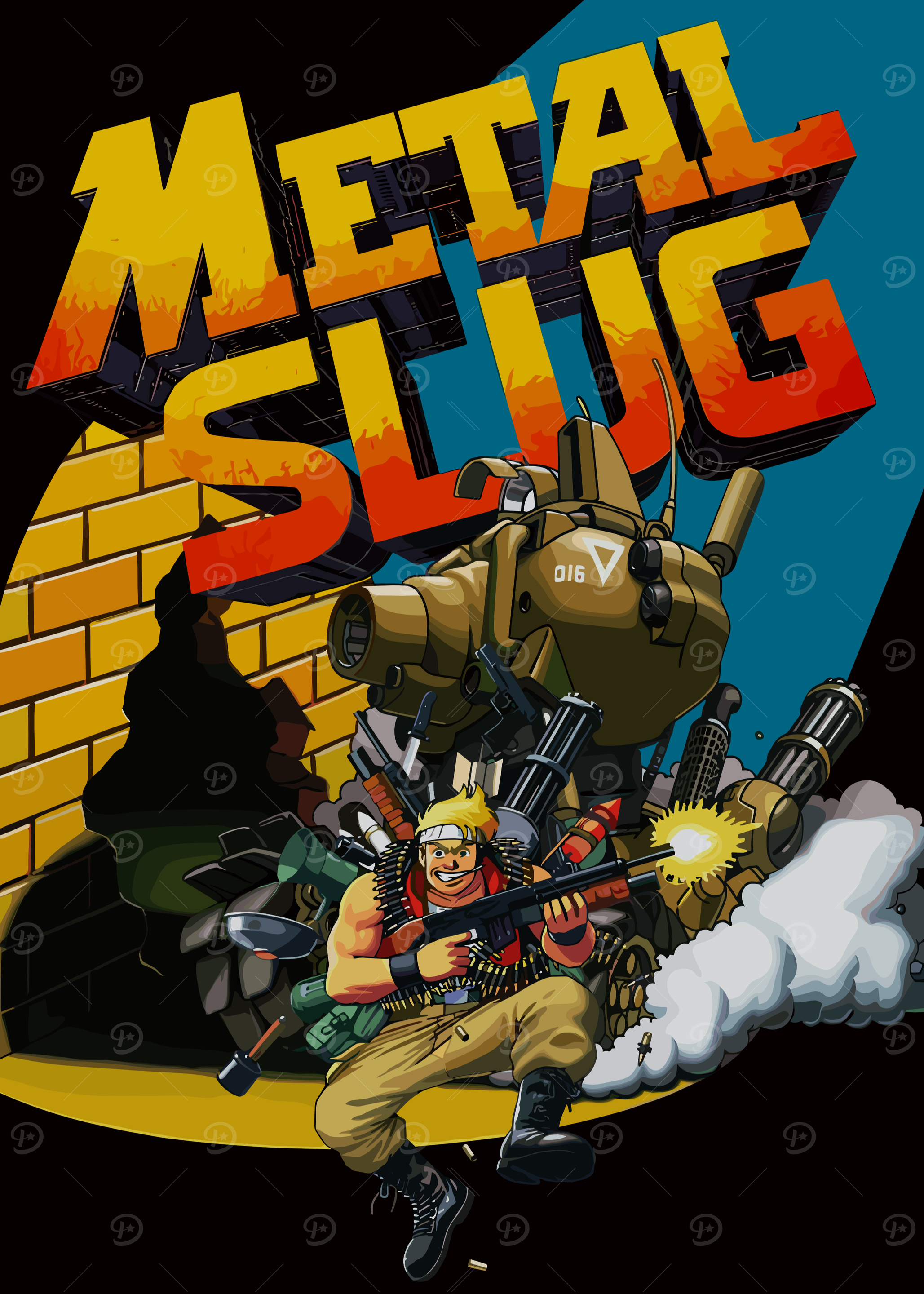 メタルスラッグ3 ＆ X A2クリアポスター 全2種セット l slug Metal Slug 3 18 X 24