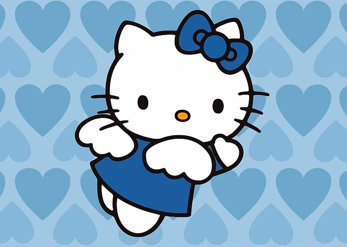 Hello Kitty with Blue Bow and Dress