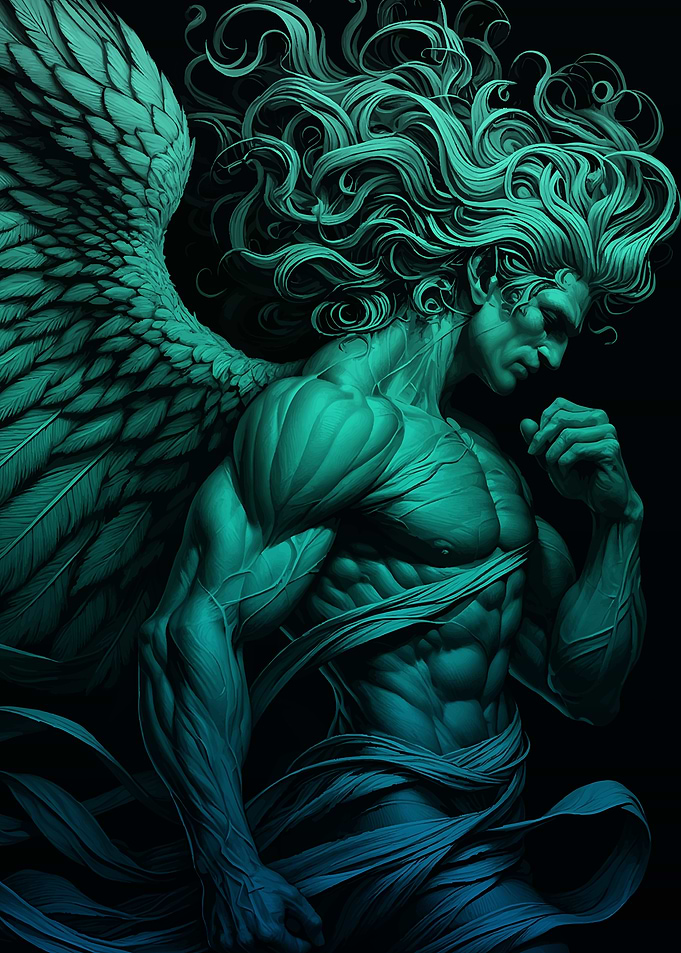 Teal Angel Contemplation