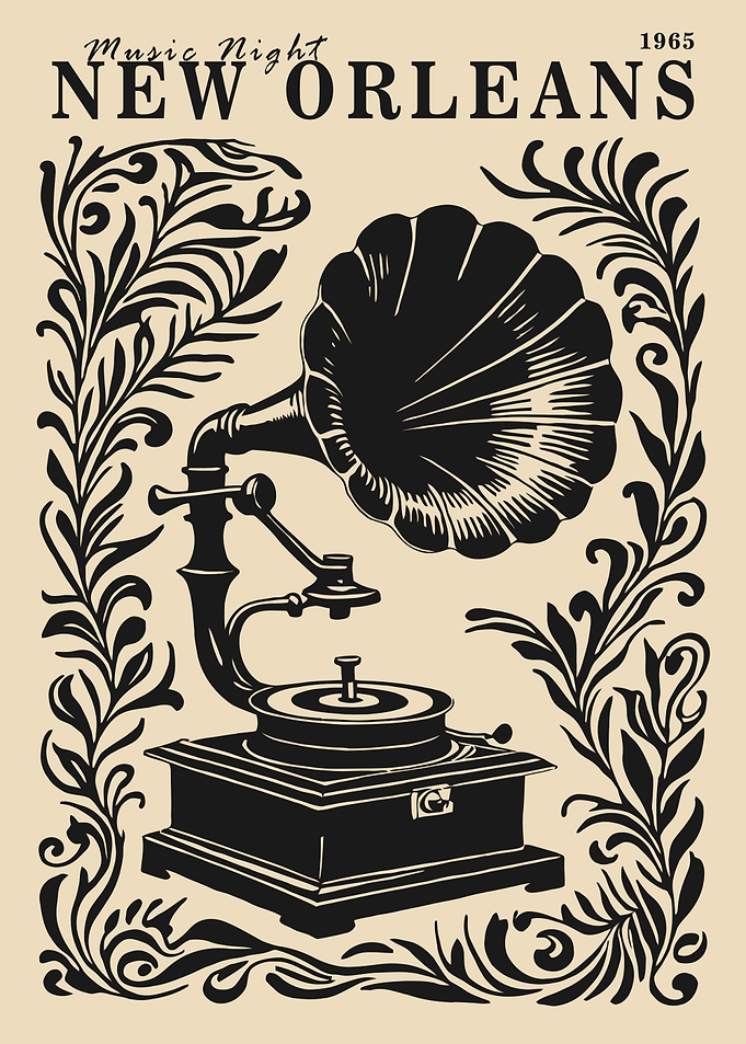 New Orleans Music Night 1965 Poster