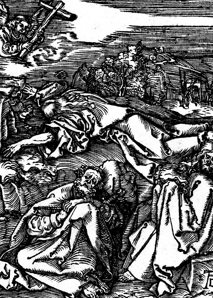Christ on the Mount of Olives Albrecht Durer Engraving