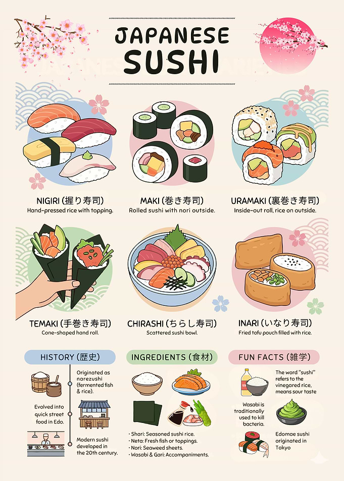 Japanese Sushi Types and Information