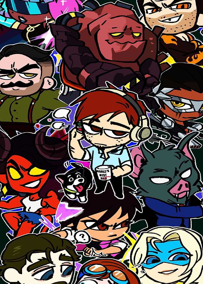 Cartoon Character Collage