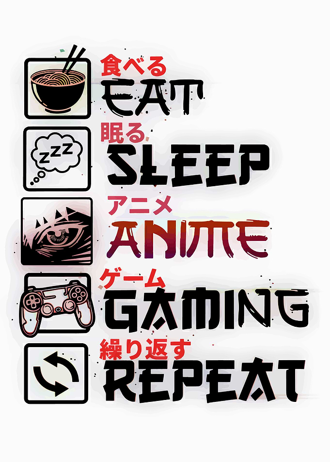 Eat Sleep Anime Gaming Repeat