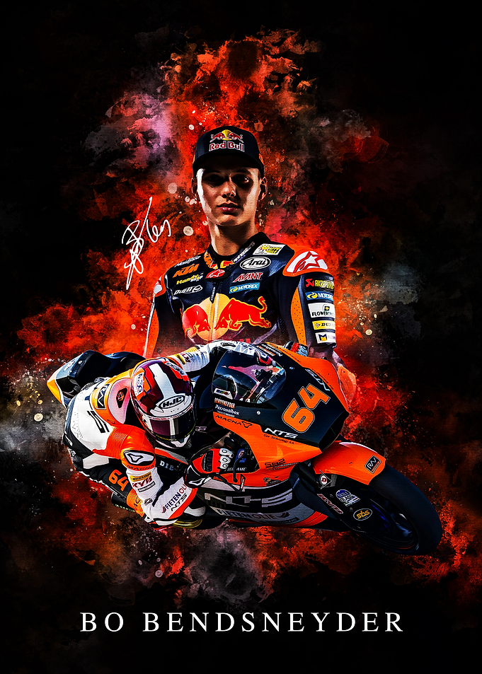 Bo Bendsneyder Motorcycle Racing Portrait