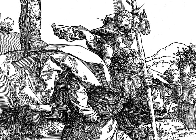 Saint Christopher Albrecht Durer Engraving