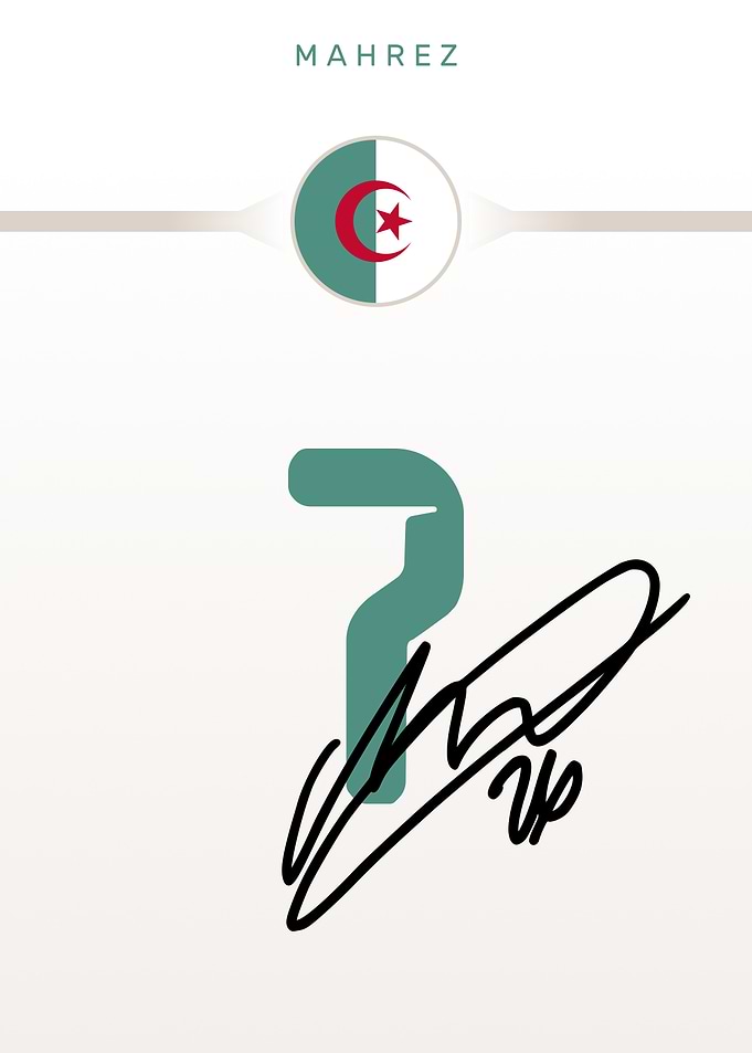 Algeria | Riyad Mahrez Jersey Art