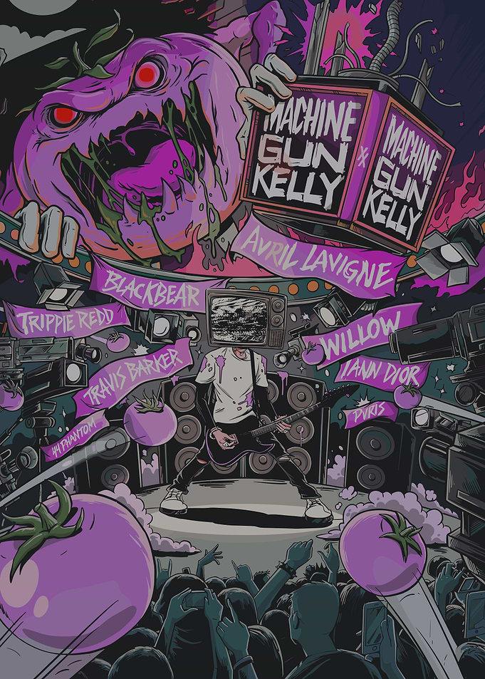 Machine Gun Kelly Concert Poster Art