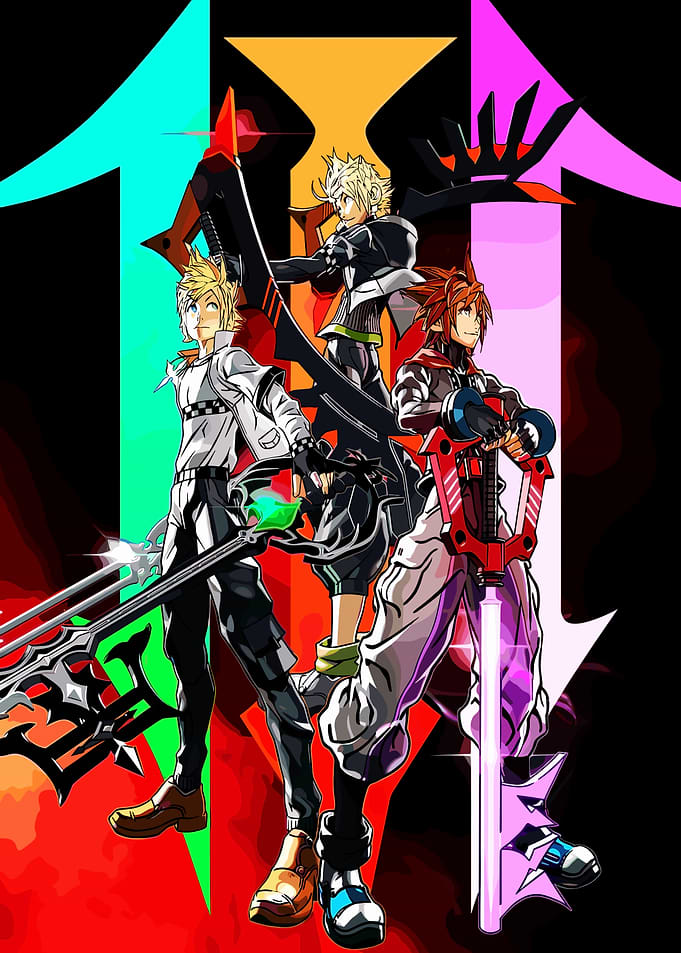 Kingdom Hearts Characters with Keyblades