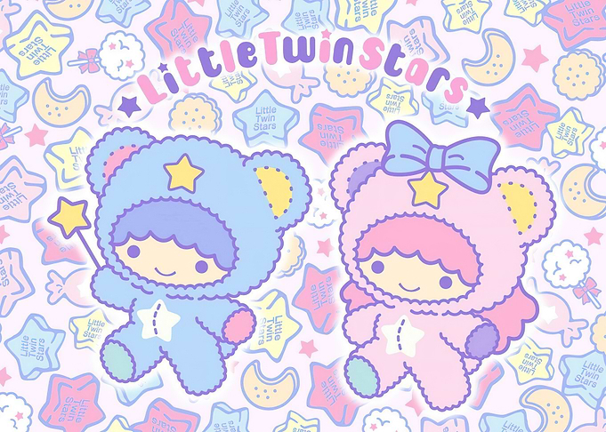 Little Twin Stars Kawaii Pattern