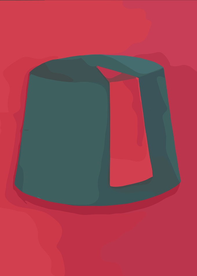 Stylized Fez Hat Moroccan
