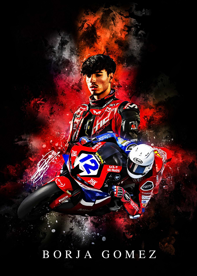 Borja Gomez Motorcycle Racing Portrait