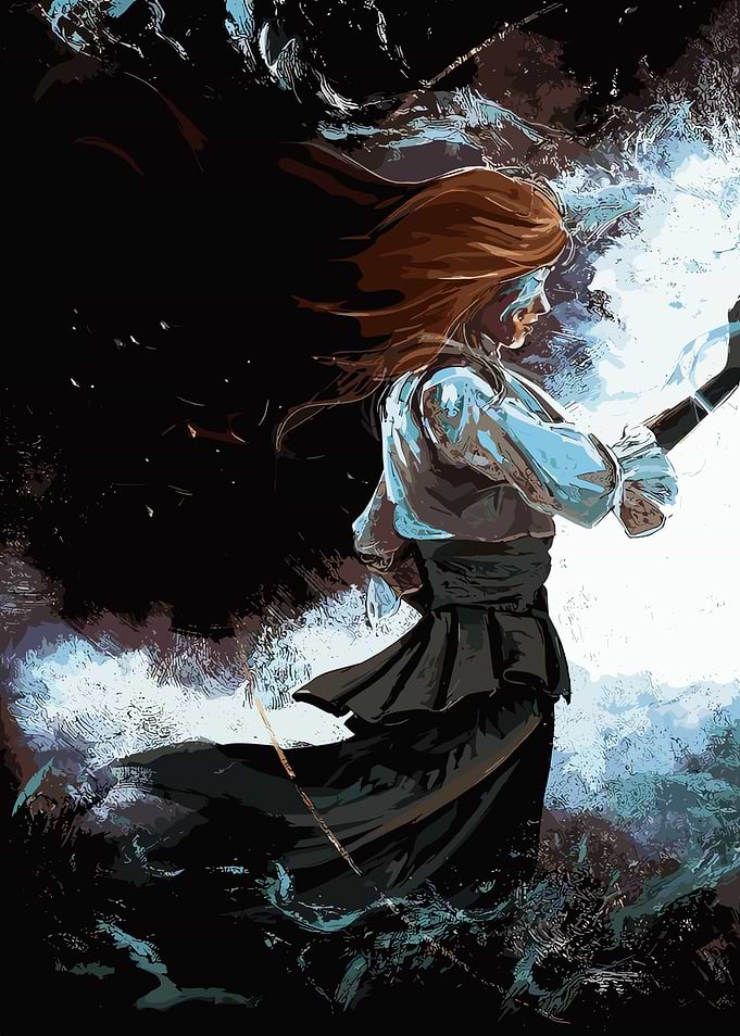 Woman in Fantasy Art Style