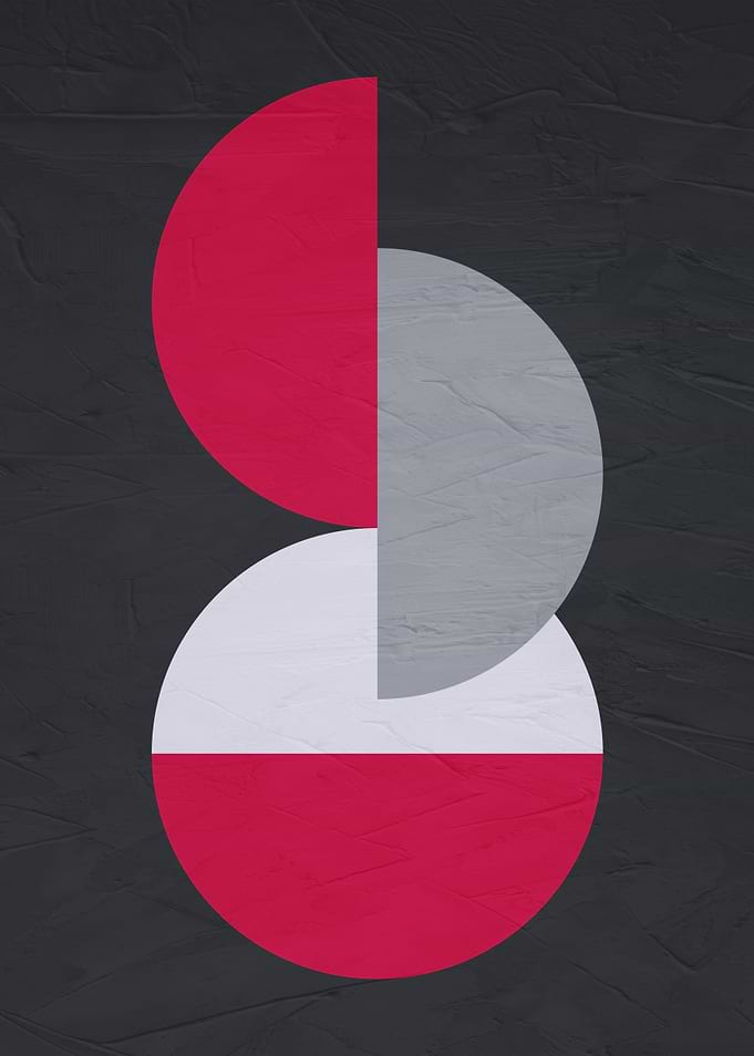 Abstract Circles on Textured Background