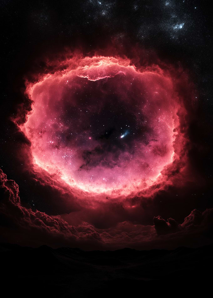 Red Nebula in Space