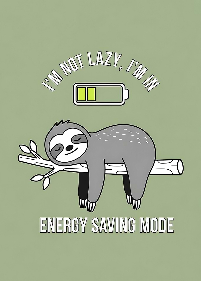 Lazy Sloth Energy Saving Mode