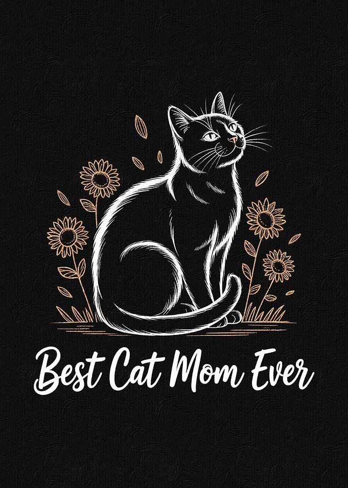 Best Cat Mom Ever Illustration
