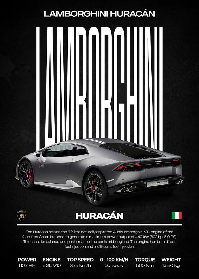 Lamborghini Huracan Poster