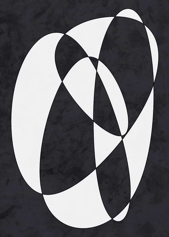 Abstract Black and White Geometric Design