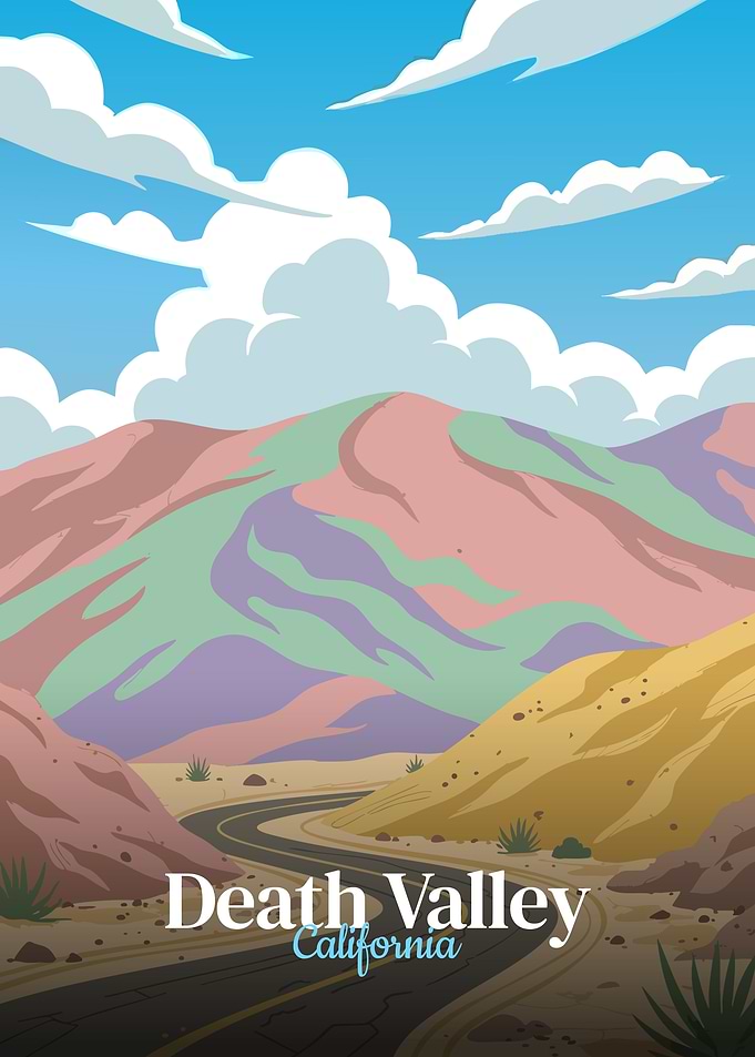 Death Valley California Travel Poster